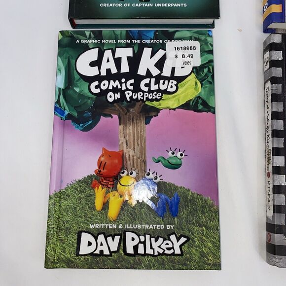 Dog Man Cat Kid Diary Of A Wimpy Kid Book Lot of 4 Grade School Novels - Picture 3 of 6